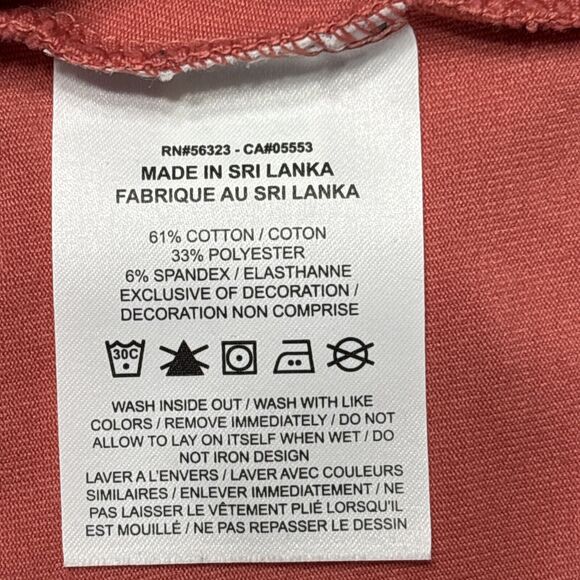 Nike Women’s Crop Long Sleeve Nike Tape Logo - Size Medium / Coral - Picture 11 of 12